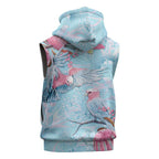Galah Birds Australia Baby Blue & Pink Sleeveless Zip Hoodie - Aussie Hoodie
