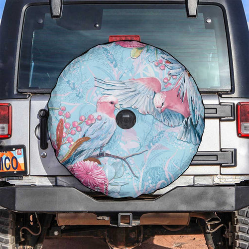 Galah Birds Australia Baby Blue & Pink Spare Tire Cover - Aussie Hoodie
