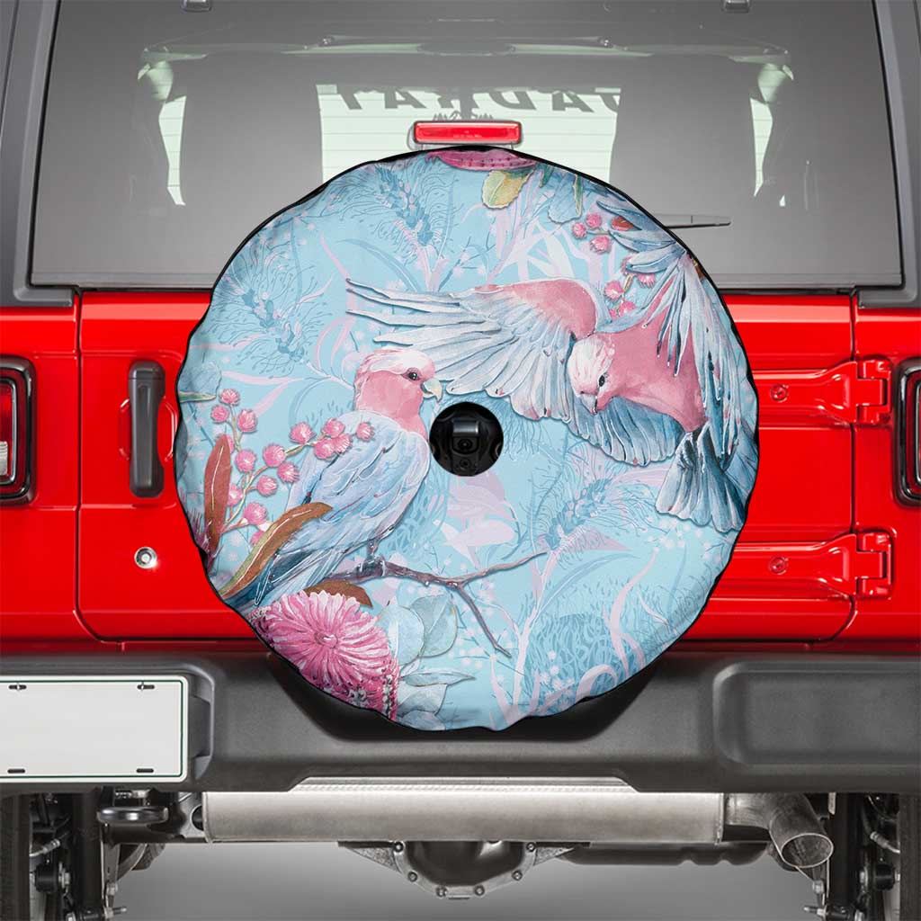 Galah Birds Australia Baby Blue & Pink Spare Tire Cover - Aussie Hoodie