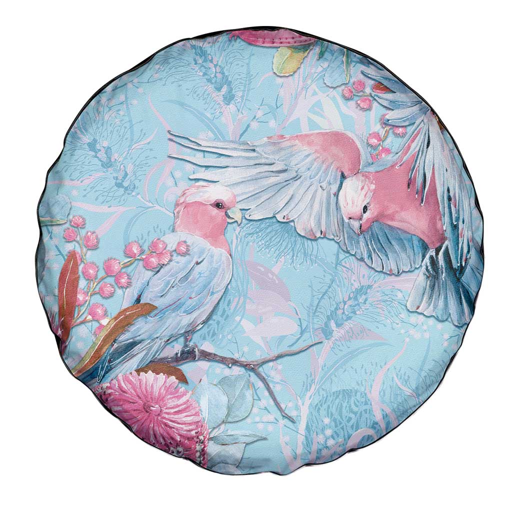 Galah Birds Australia Baby Blue & Pink Spare Tire Cover - Aussie Hoodie