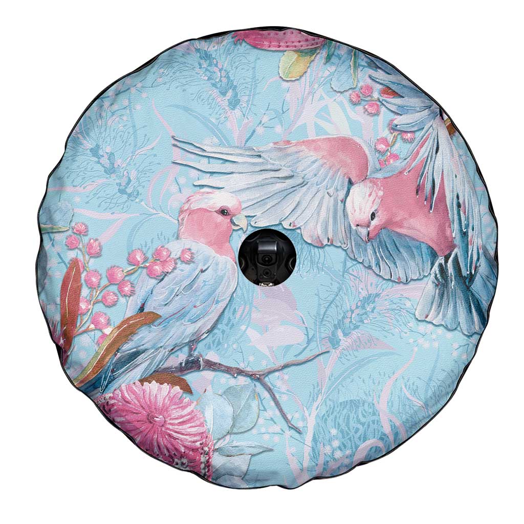 Galah Birds Australia Baby Blue & Pink Spare Tire Cover - Aussie Hoodie