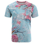 Galah Birds Australia Baby Blue & Pink T Shirt - Aussie Hoodie