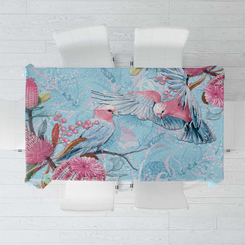 Galah Birds Australia Baby Blue & Pink Tablecloth - Aussie Hoodie