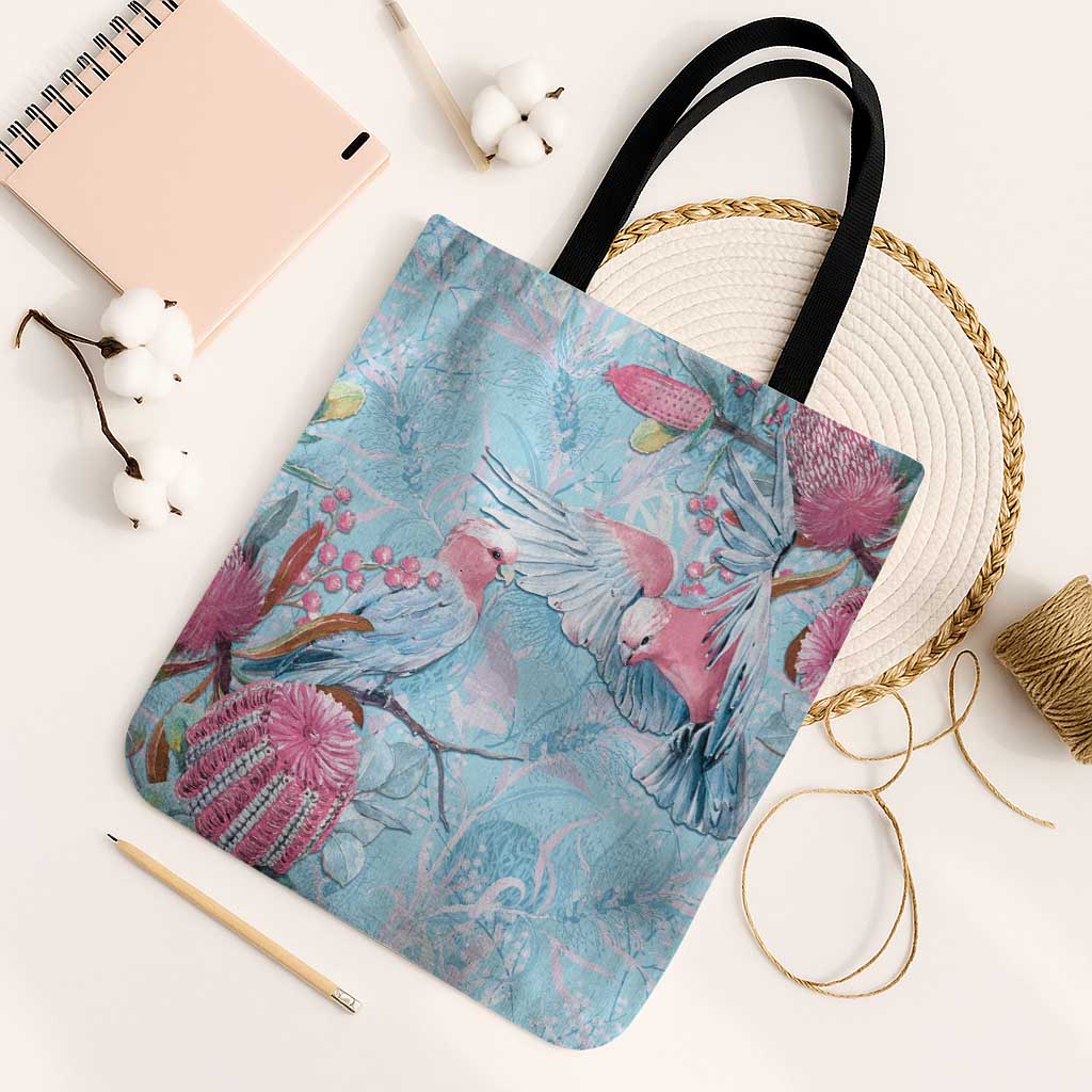 Galah Birds Australia Baby Blue & Pink Tote Bag - Aussie Hoodie