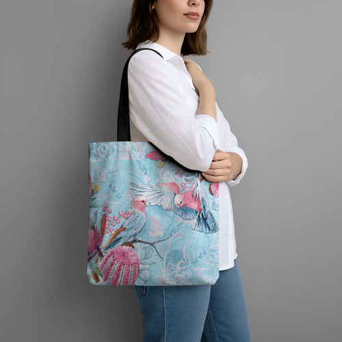 Galah Birds Australia Baby Blue & Pink Tote Bag - Aussie Hoodie