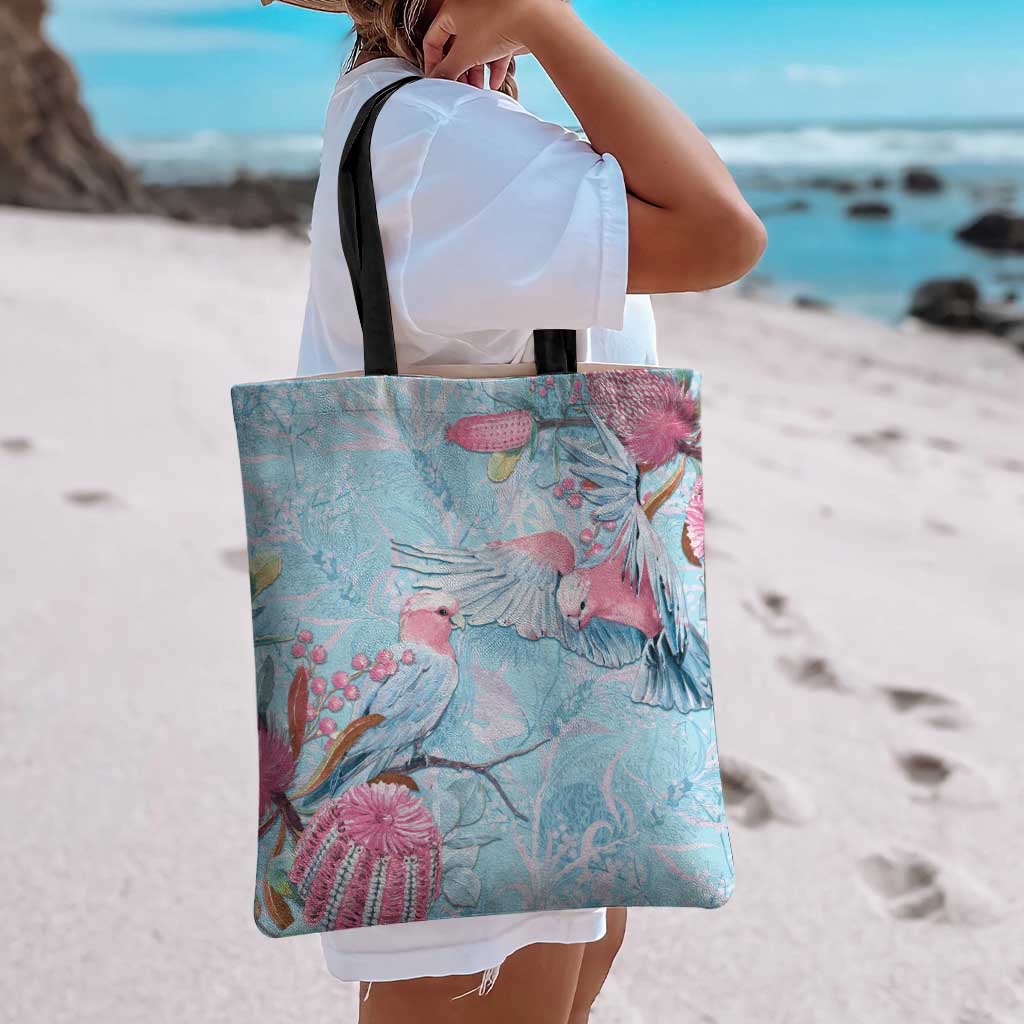 Galah Birds Australia Baby Blue & Pink Tote Bag - Aussie Hoodie