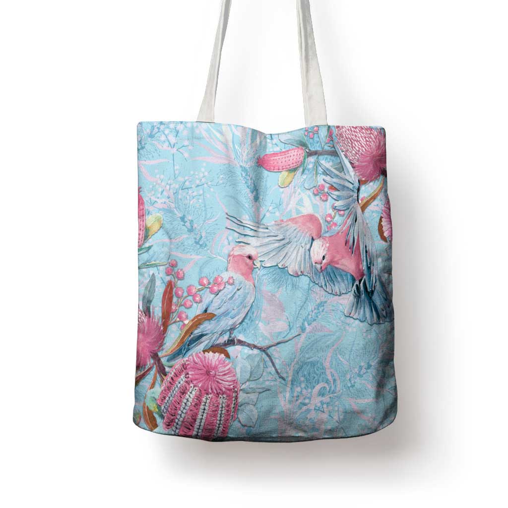 Galah Birds Australia Baby Blue & Pink Tote Bag - Aussie Hoodie