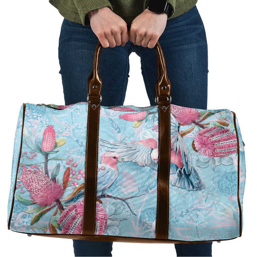 Galah Birds Australia Baby Blue & Pink Travel Bag - Aussie Hoodie