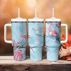 Galah Birds Australia Baby Blue & Pink Tumbler With Handle - Aussie Hoodie