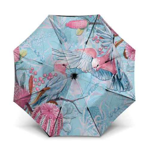 Galah Birds Australia Baby Blue & Pink Umbrella - Aussie Hoodie