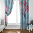 Galah Birds Australia Baby Blue & Pink Window Curtain - Aussie Hoodie