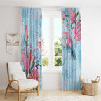 Galah Birds Australia Baby Blue & Pink Window Curtain - Aussie Hoodie