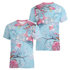 Galah Birds Australia Baby Blue & Pink Women V-Neck T-Shirt - Aussie Hoodie