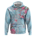 Galah Birds Australia Baby Blue & Pink Zip Hoodie - Aussie Hoodie