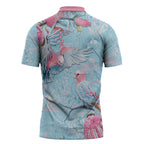 Galah Birds Australia Baby Blue & Pink Zipper Polo Shirt - Aussie Hoodie