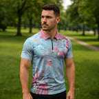 Galah Birds Australia Baby Blue & Pink Zipper Polo Shirt - Aussie Hoodie