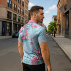 Galah Birds Australia Baby Blue & Pink Zipper Polo Shirt - Aussie Hoodie