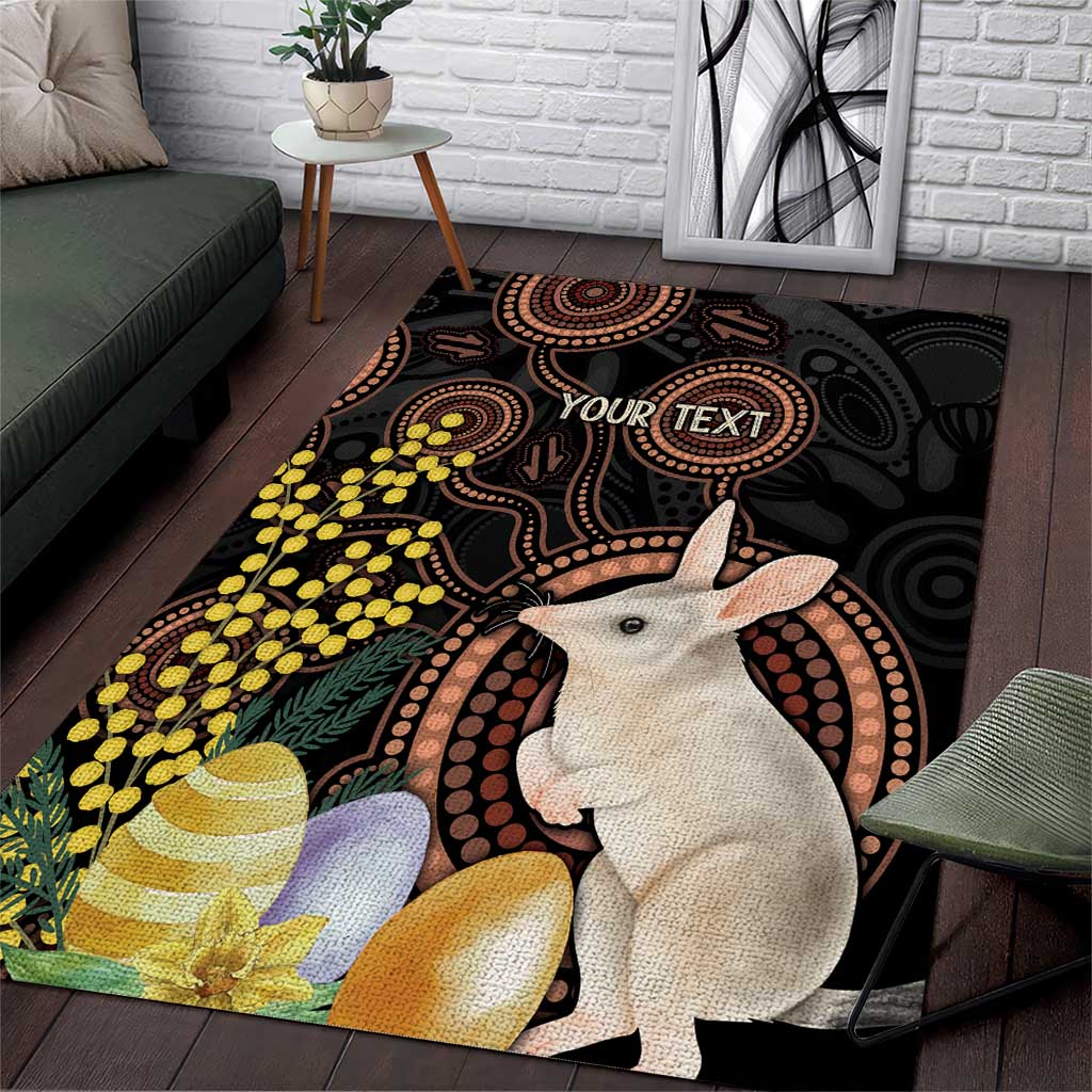 Australia Easter Indigenous Personalized Area Rug Cute Easter Bilby