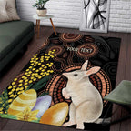 Australia Easter Indigenous Personalized Area Rug Cute Easter Bilby