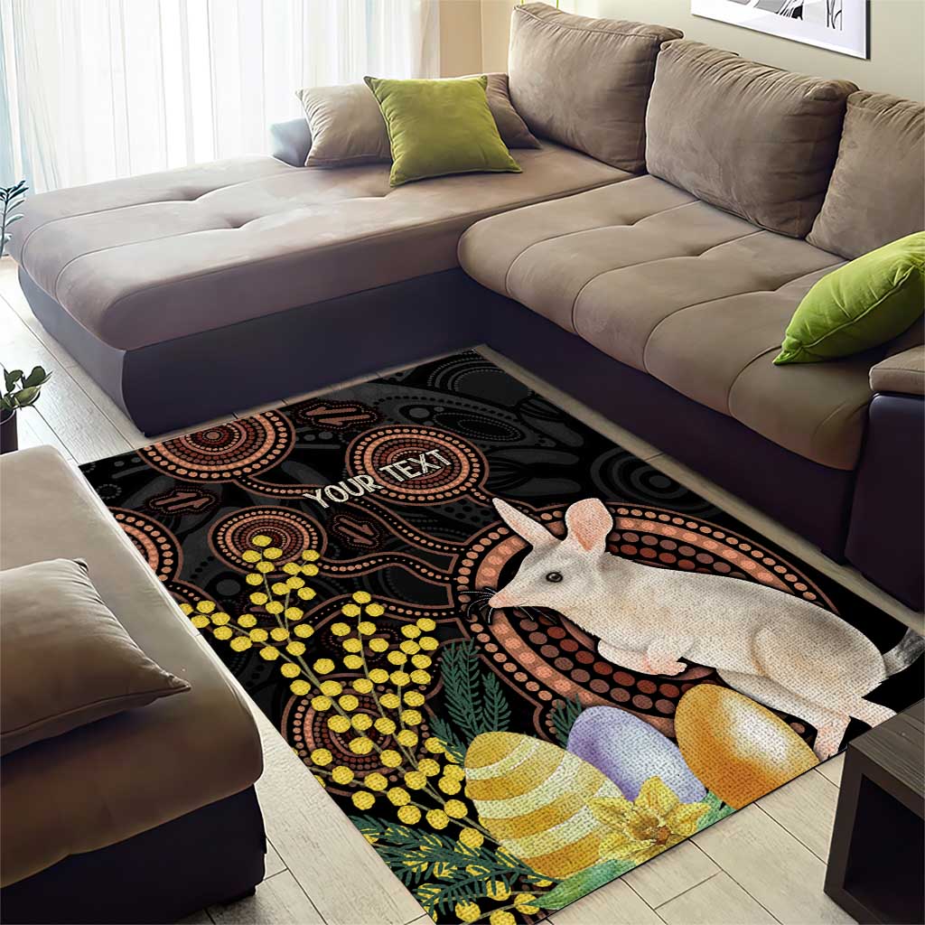 Australia Easter Indigenous Personalized Area Rug Cute Easter Bilby