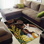 Australia Easter Indigenous Personalized Area Rug Cute Easter Bilby