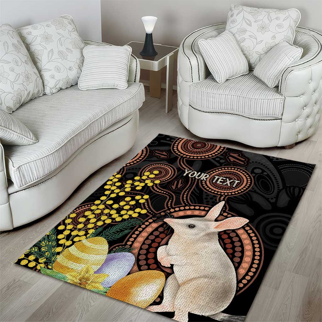 Australia Easter Indigenous Personalized Area Rug Cute Easter Bilby