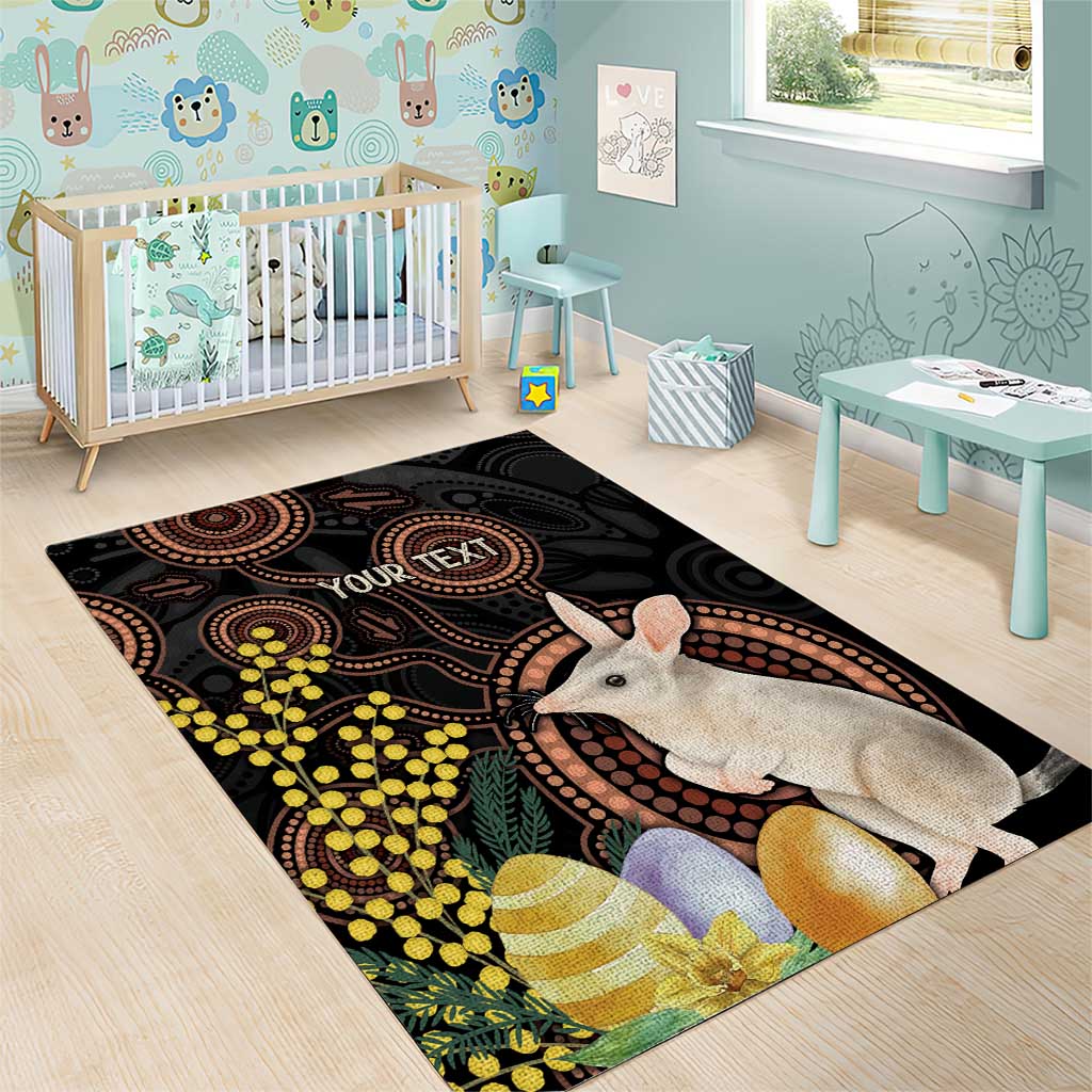 Australia Easter Indigenous Personalized Area Rug Cute Easter Bilby