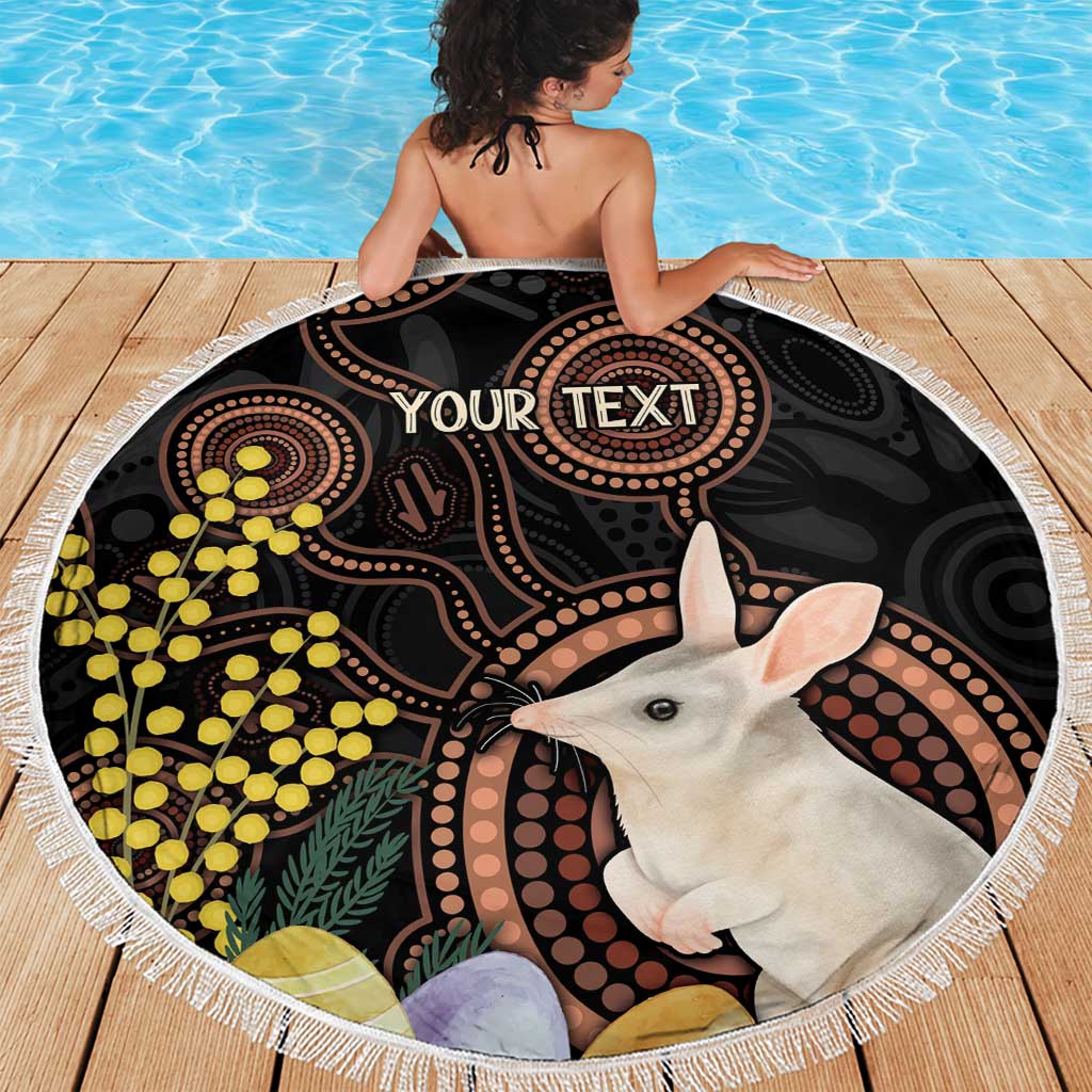 Australia Easter Indigenous Personalized Beach Blanket Cute Easter Bilby
