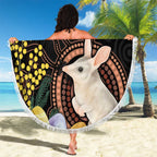 Australia Easter Indigenous Personalized Beach Blanket Cute Easter Bilby