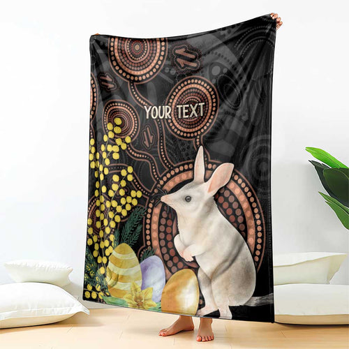 Australia Easter Indigenous Personalized Blanket Cute Easter Bilby