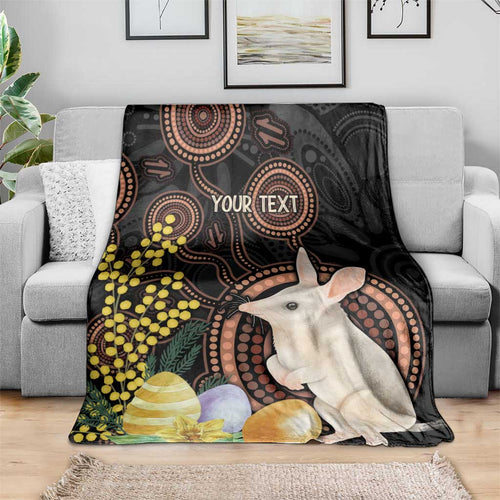 Australia Easter Indigenous Personalized Blanket Cute Easter Bilby