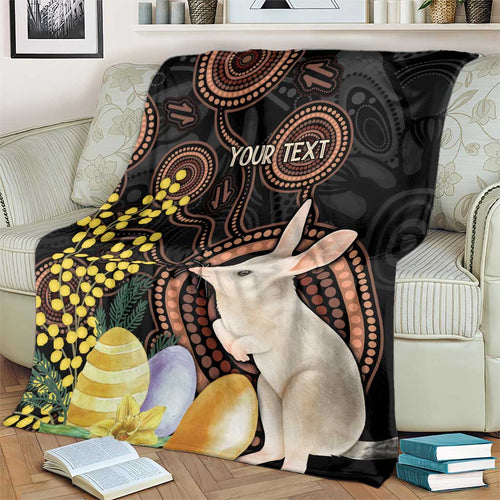 Australia Easter Indigenous Personalized Blanket Cute Easter Bilby