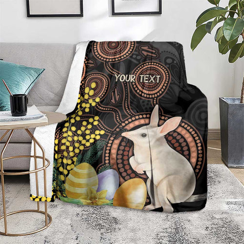 Australia Easter Indigenous Personalized Blanket Cute Easter Bilby