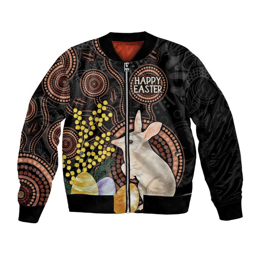 Australia Easter Indigenous Personalized Bomber Jacket Cute Easter Bilby
