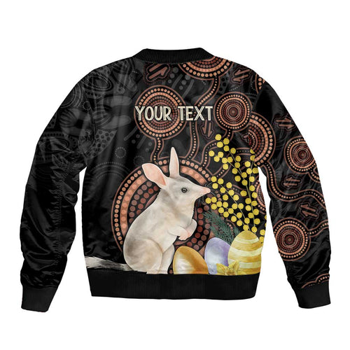 Australia Easter Indigenous Personalized Bomber Jacket Cute Easter Bilby