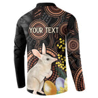 Australia Easter Indigenous Personalized Button Sweatshirt Cute Easter Bilby