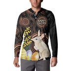 Australia Easter Indigenous Personalized Button Sweatshirt Cute Easter Bilby