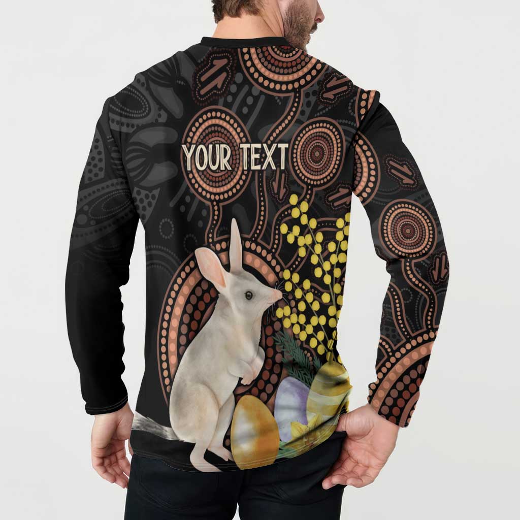 Australia Easter Indigenous Personalized Button Sweatshirt Cute Easter Bilby