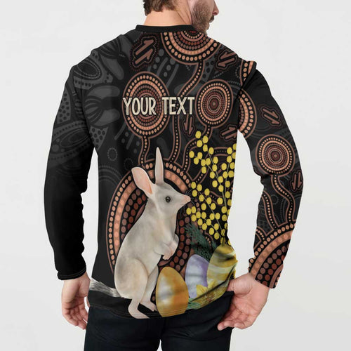 Australia Easter Indigenous Personalized Button Sweatshirt Cute Easter Bilby