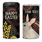Australia Easter Indigenous Personalized 4 in 1 Can Cooler Tumbler Cute Easter Bilby