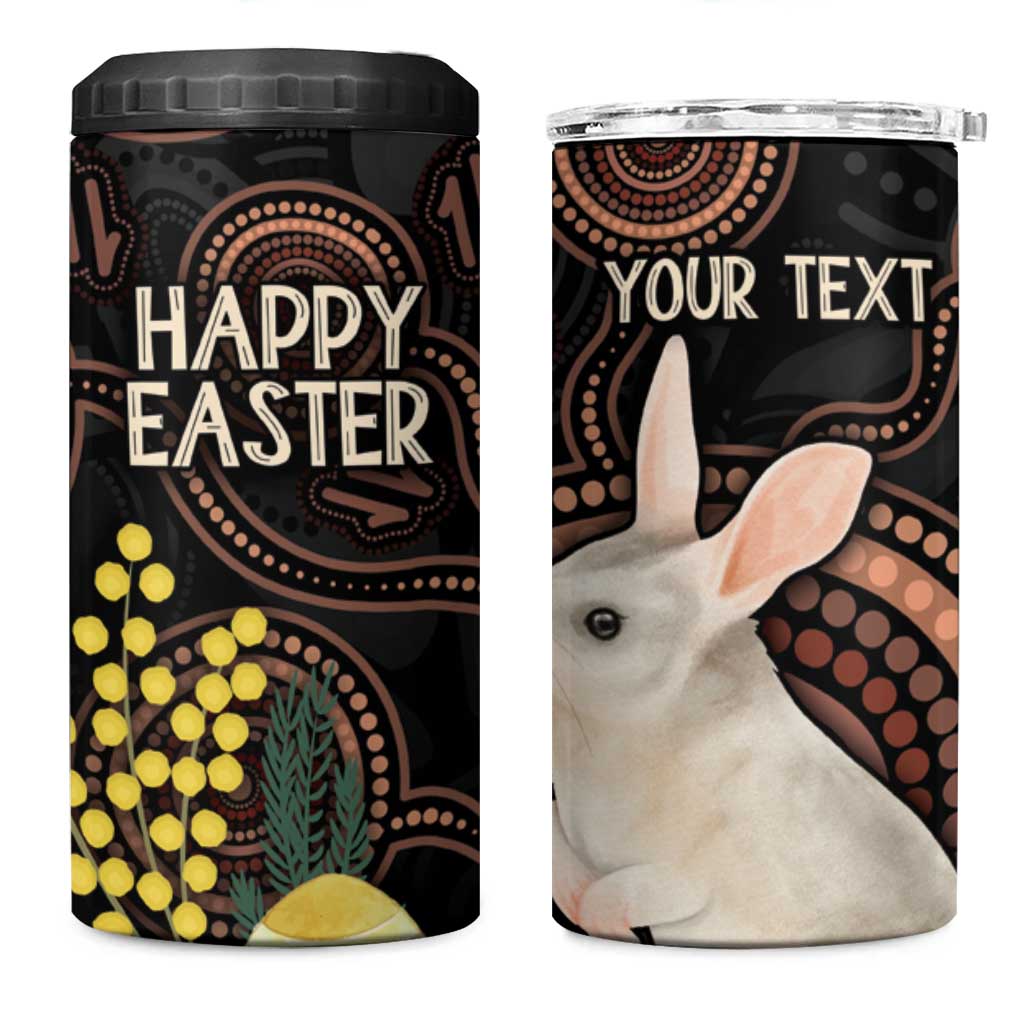 Australia Easter Indigenous Personalized 4 in 1 Can Cooler Tumbler Cute Easter Bilby
