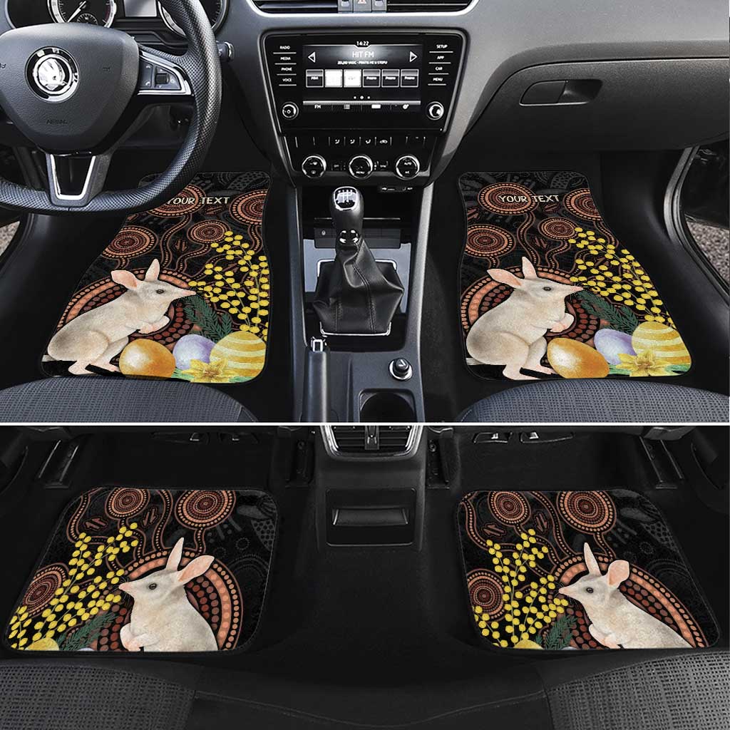Australia Easter Indigenous Personalized Car Mats Cute Easter Bilby