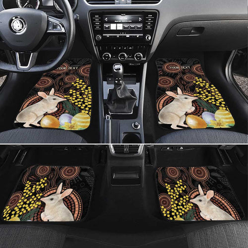 Australia Easter Indigenous Personalized Car Mats Cute Easter Bilby