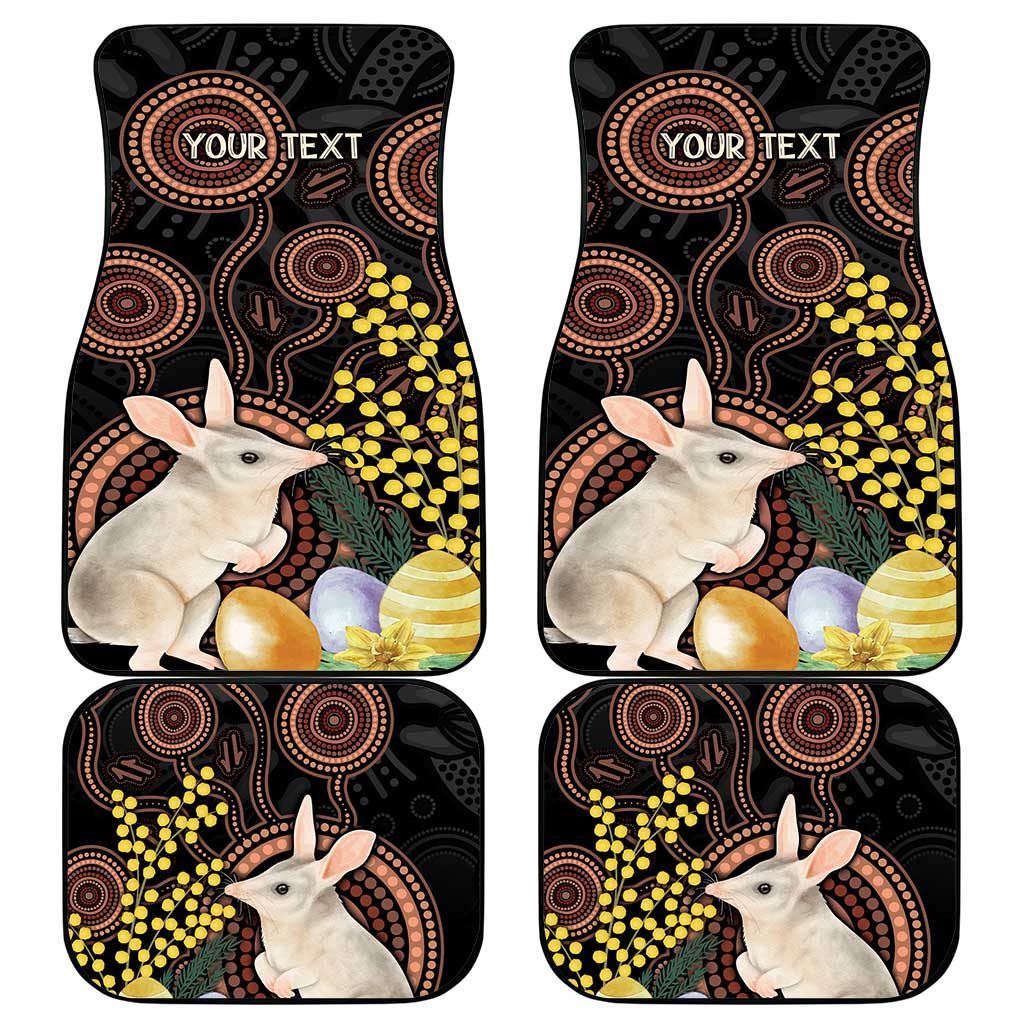 Australia Easter Indigenous Personalized Car Mats Cute Easter Bilby