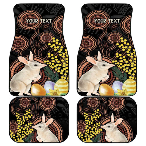 Australia Easter Indigenous Personalized Car Mats Cute Easter Bilby