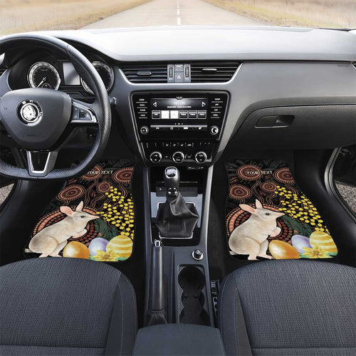 Australia Easter Indigenous Personalized Car Mats Cute Easter Bilby