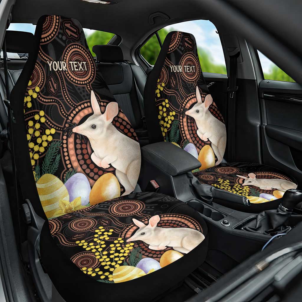 Australia Easter Indigenous Personalized Car Seat Cover Cute Easter Bilby