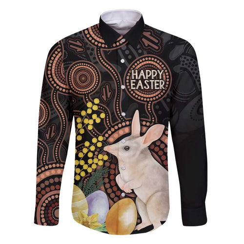 Australia Easter Indigenous Personalized Family Matching Off The Shoulder Long Sleeve Dress and Hawaiian Shirt Cute Easter Bilby