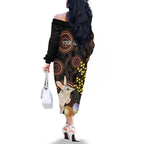 Australia Easter Indigenous Personalized Family Matching Off The Shoulder Long Sleeve Dress and Hawaiian Shirt Cute Easter Bilby