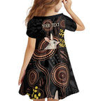 Australia Easter Indigenous Personalized Family Matching Off Shoulder Maxi Dress and Hawaiian Shirt Cute Easter Bilby